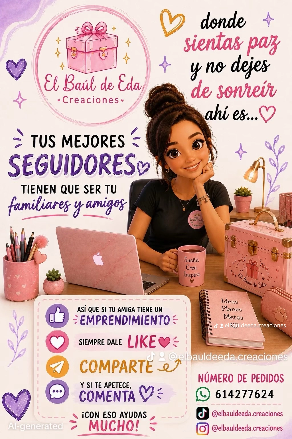 Diseño promocional sobre apoyar pequeños emprendimientos